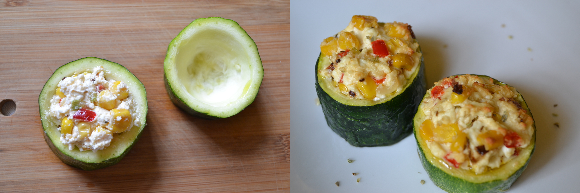 Gefüllte Zucchini